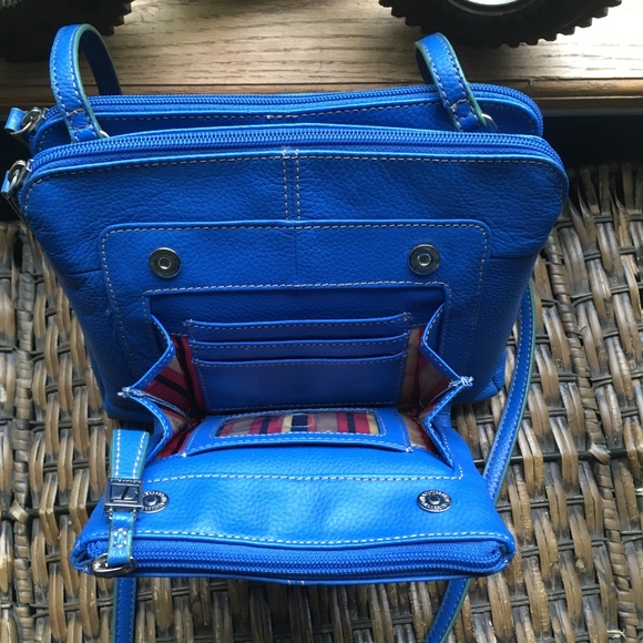 Tignanello Handbags - Tignanello Brilliant Blue Bag Genuine Leather